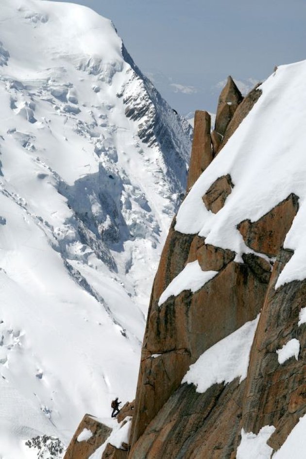 klimmers bij de Mont Blanc
