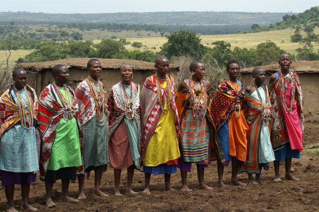 Vrouwen van een Masai stam