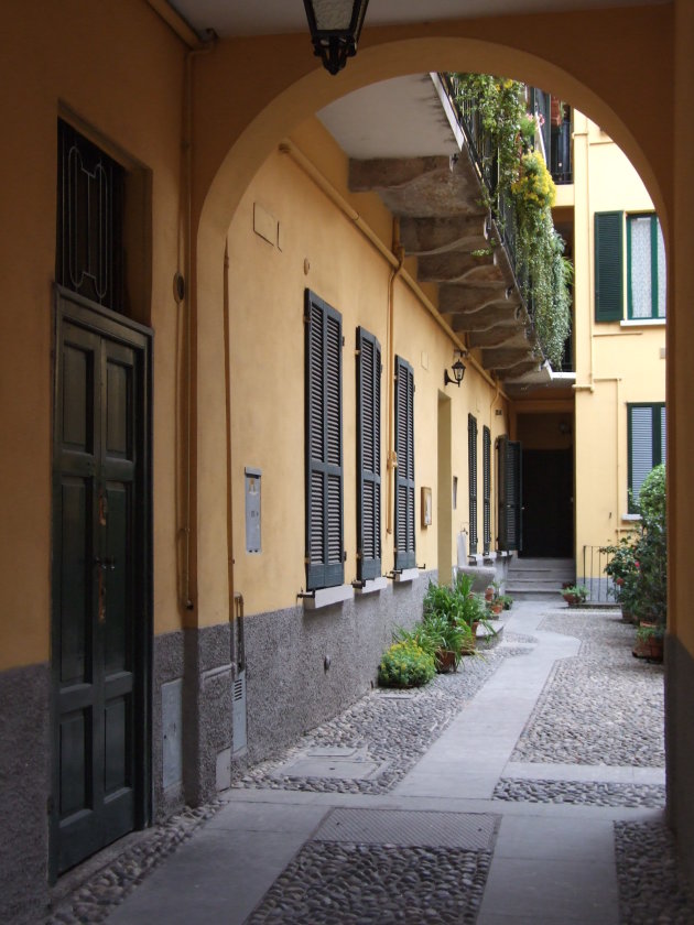 Verborgen hofje in Milaan
