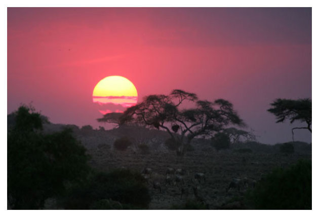 zonsondergang kenia