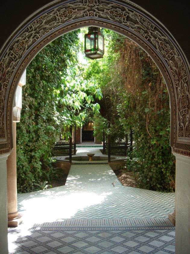 binnen tuin in marrakech