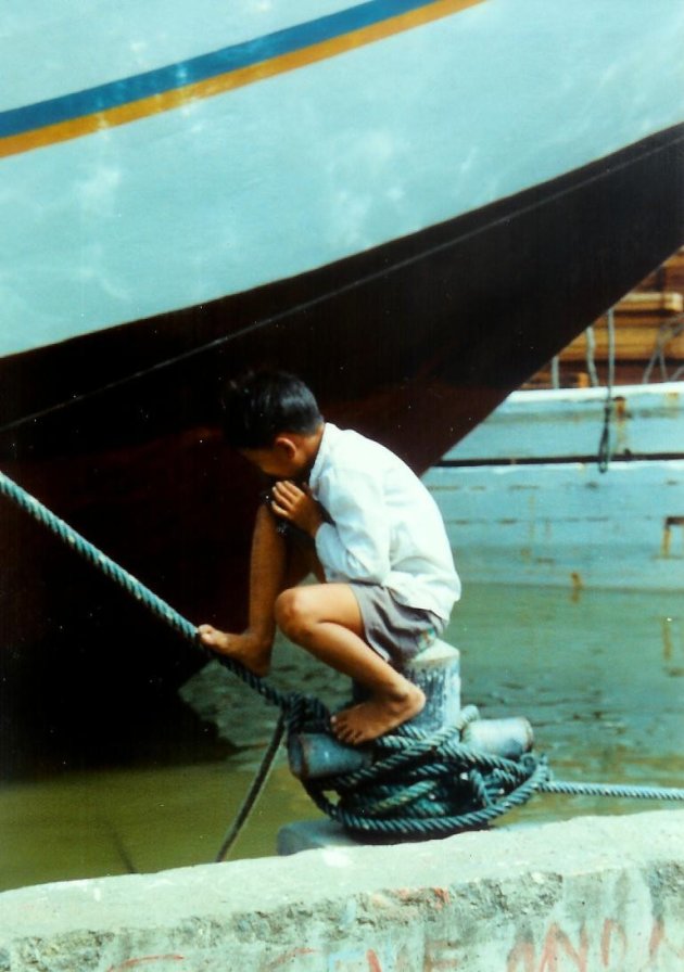1997: Java: Jakarta: zonde overzien in de haven.