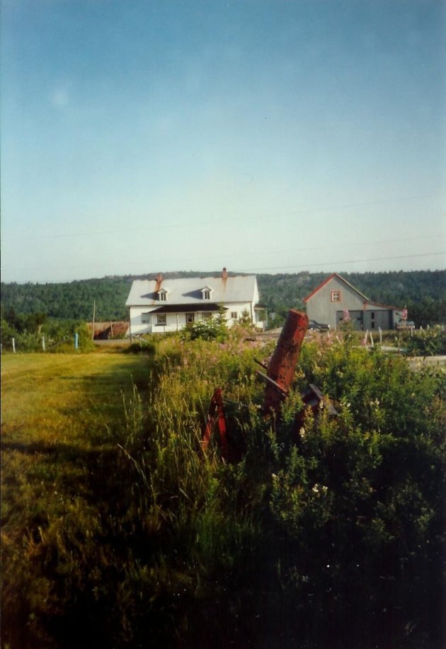 1990 Provincie Quebec: huisje op het platteland.