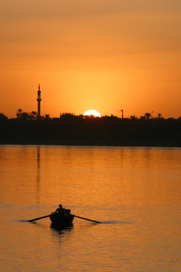 Zonsondergang op de Nijl