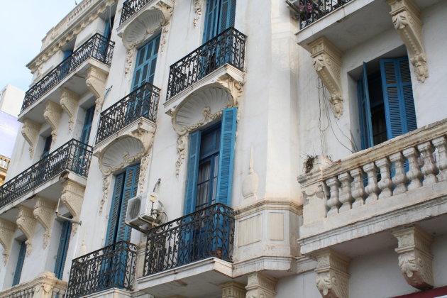 Koloniale stijl in Tunis