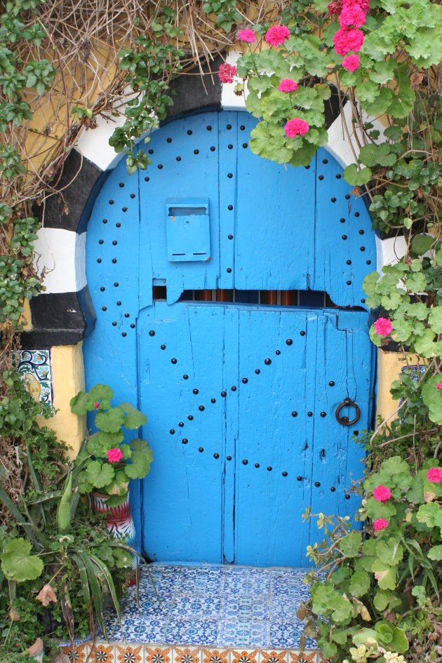 Blauwe deur in Sidi Bou Said