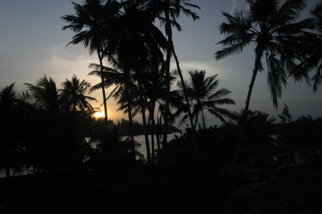 Laatste zonsondergang in Sri Lanka