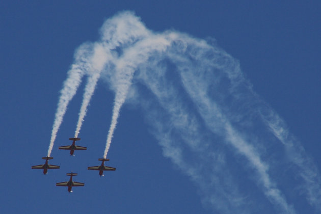 The Falcons van de Royal Jordanian Air Force op de Texel Air Show