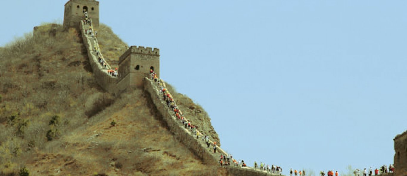 Zand verwoest Chinese muur image