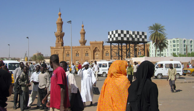 Straatbeeld in Khartoem