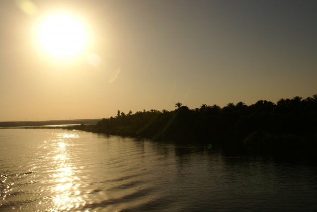 zonsondergang op de Nijl