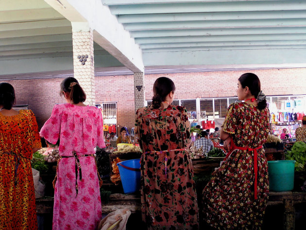 Marktvrouwen in Samarkand