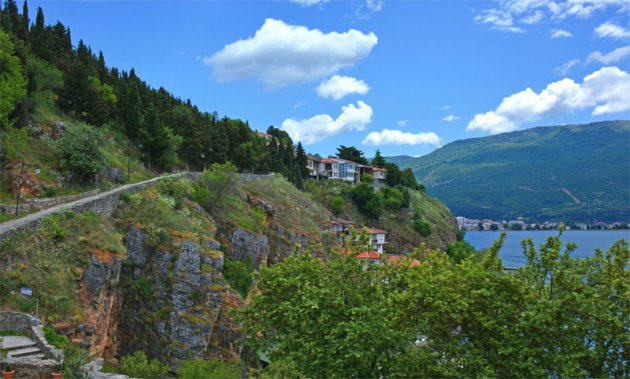 Landschap op de heuvels bij Ohrid