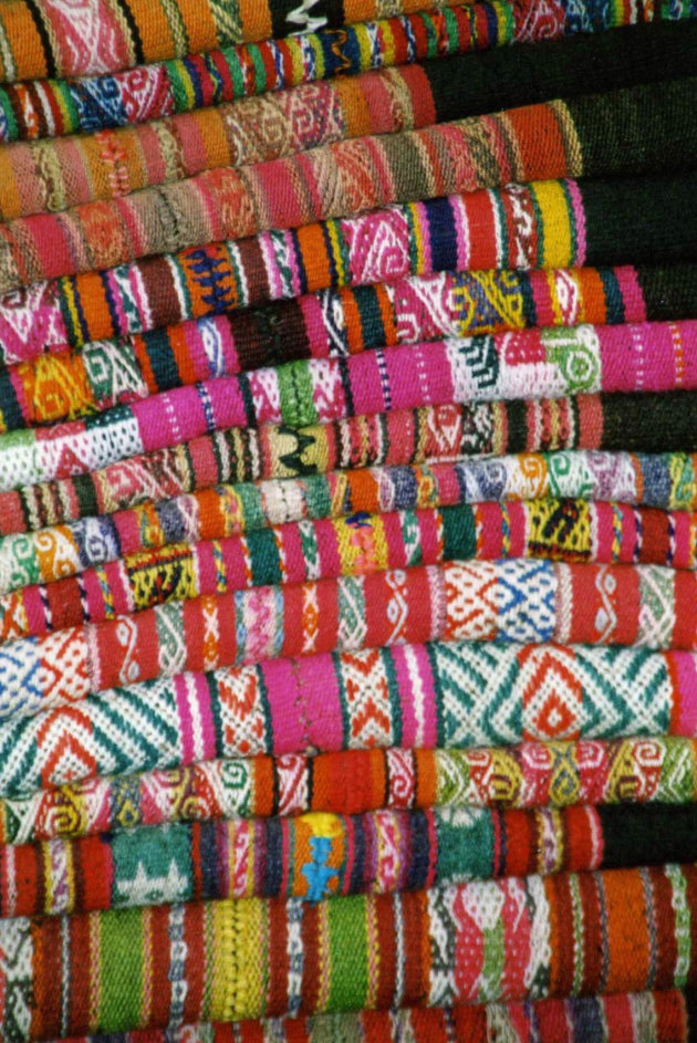 gekleurde kleden Bolivia