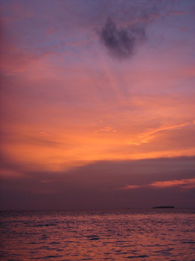 Sunset op Meeru.