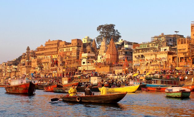 Zicht op Varanasi