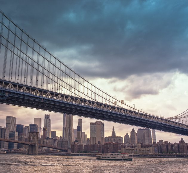 Fietsen over de Brooklyn Bridge