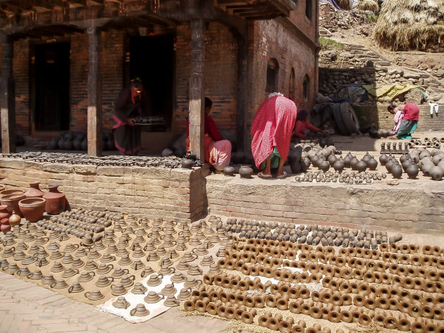 De potten van Bhaktapur