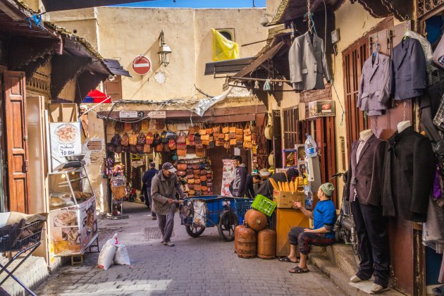Een klein straatje in Fez