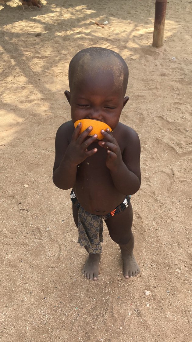 Kid loves the Orange he got.