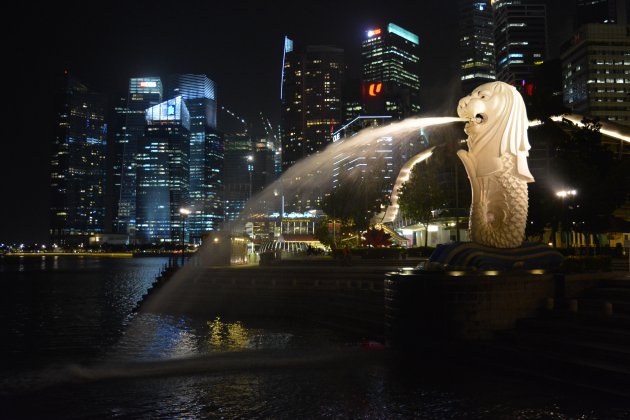 De mascotte van Singapore, een bezoekje waard!