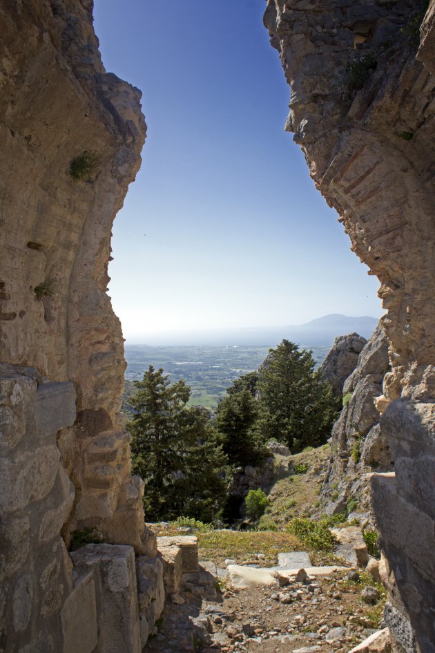 Uitzicht vanaf kasteel Paléo Pili