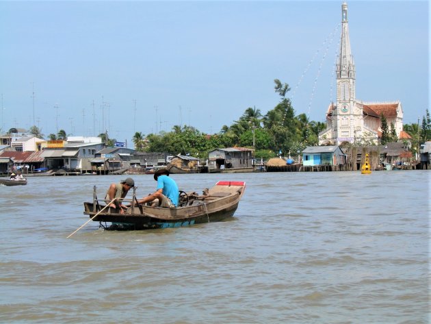 Vissen in de Mekong delta.