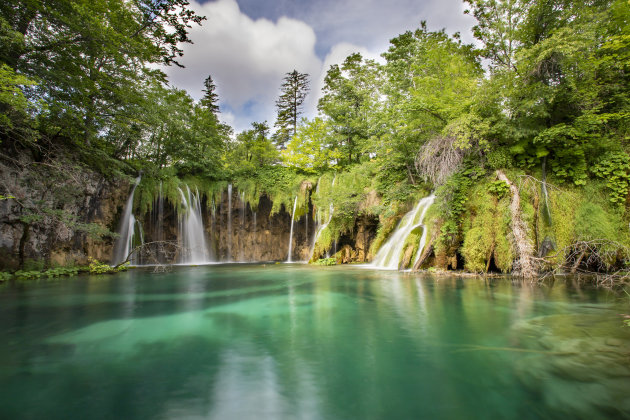 De watervallen van het Plitvice N.P.