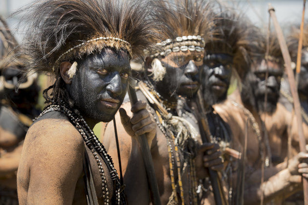 Papua Nieuw Guinea Engafestival Hewa Tribe