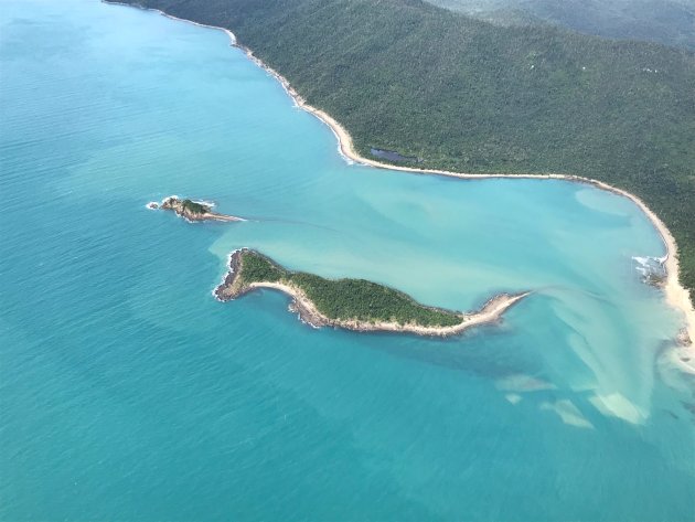De whitsunday eilanden vanuit de lucht