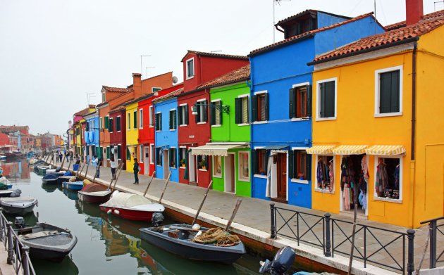 De kleurige huizen van Burano