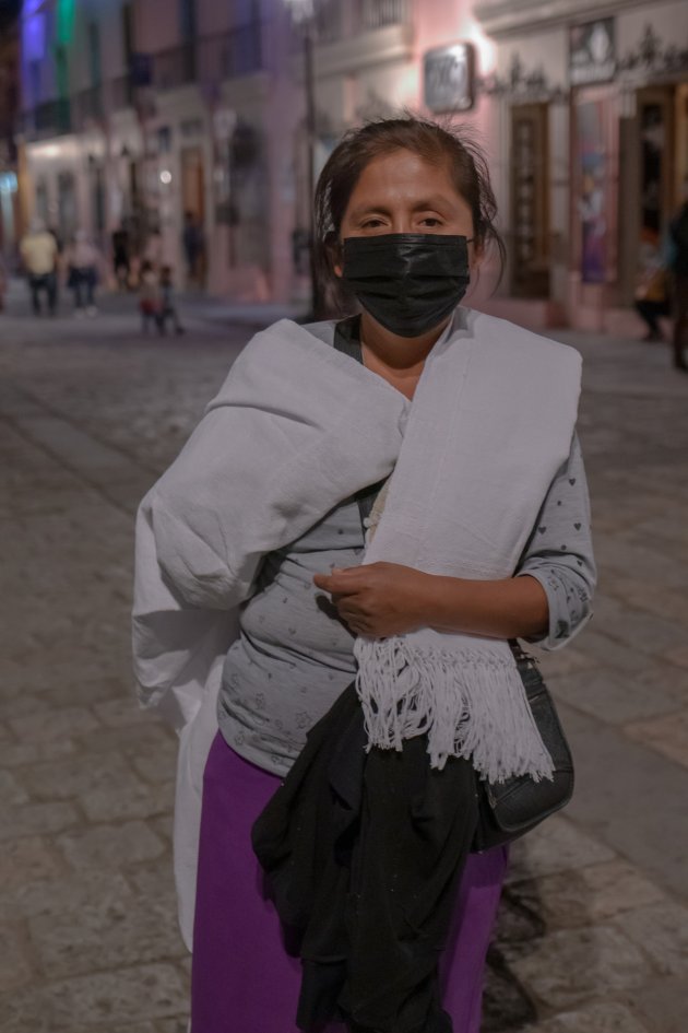 Een lendendoeken verkoper in Mexico