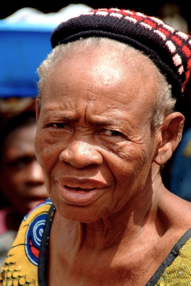 Old woman at Oba Market