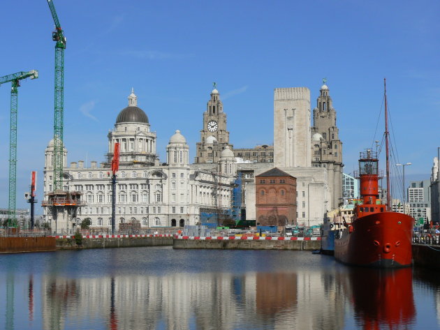 Uitzicht van Albert Dock in Liverpool