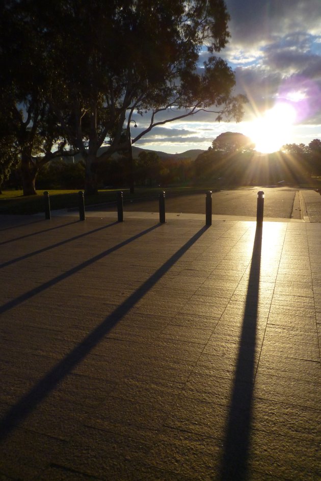 Zonsondergang in Canberra