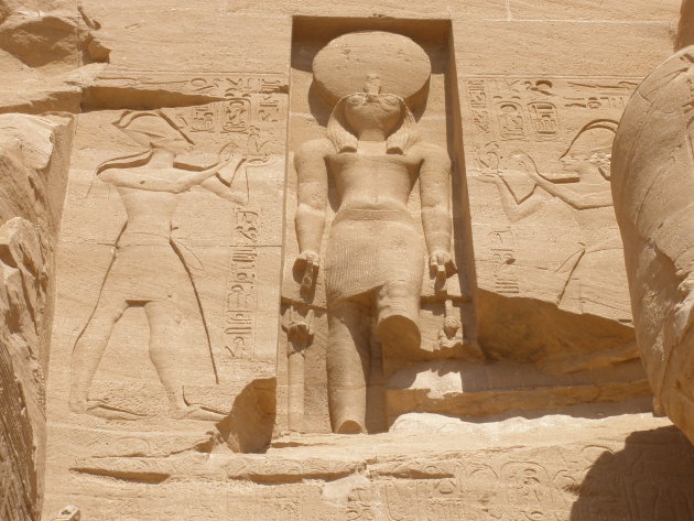 De zonnegod Harekhty Abu Simbel