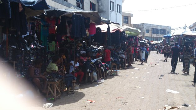 De lokale markt in Lome, 