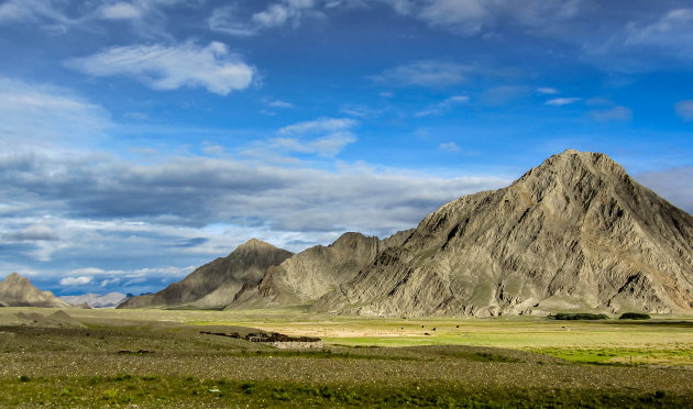 Uitzicht op Tibetaanse Plateau