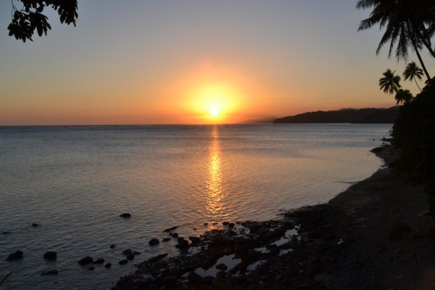 Typisch Fijiaanse zonsondergang