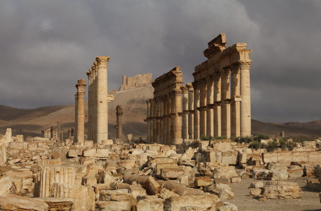 Dreigende lucht in Palmyra
