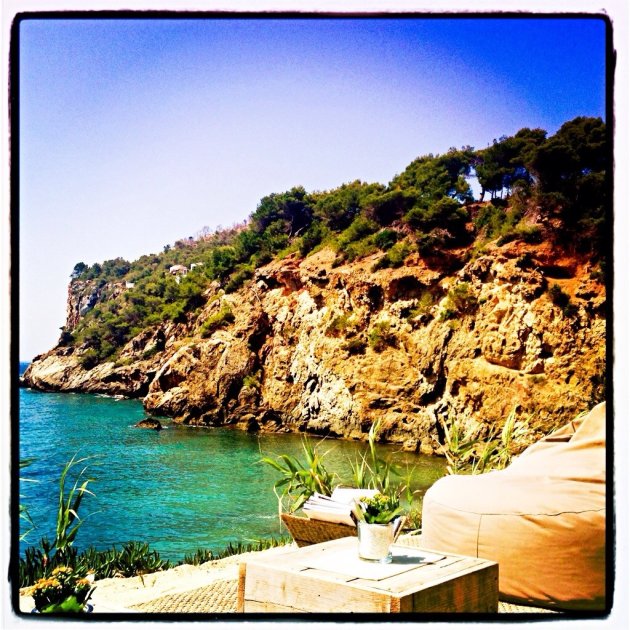 Uitzicht van Beachclub Amante in Ibiza