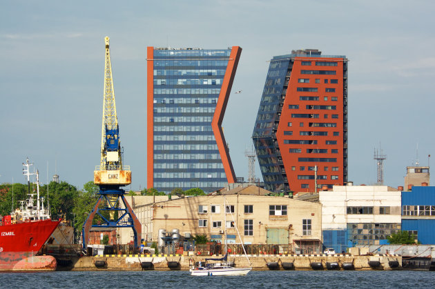 Puzzelen met gebouwen  in Klaipeda