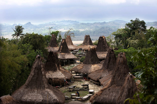 Traditionele huizen op Sumba