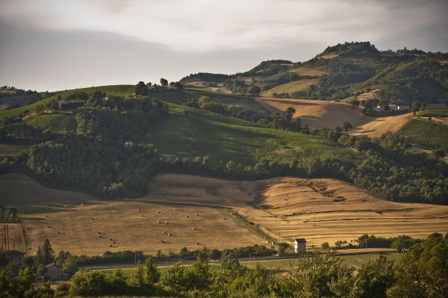 Het uitzicht vanaf Alla Vecchia Quercia bij Pergola