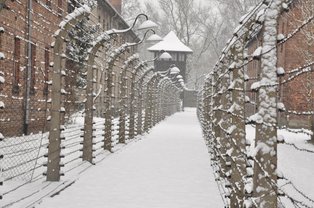 Auschwitz in de winter