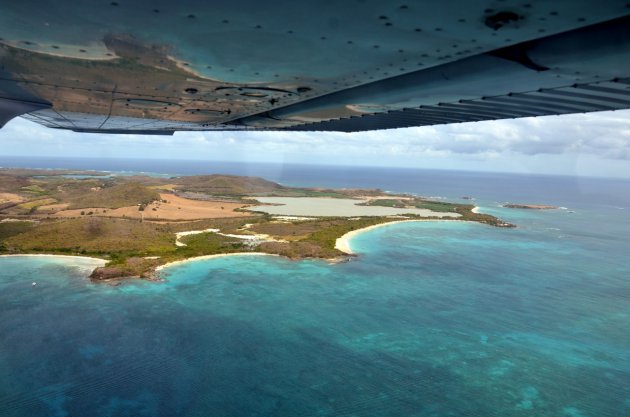Luchtfoto van de Grande Anse des Salines