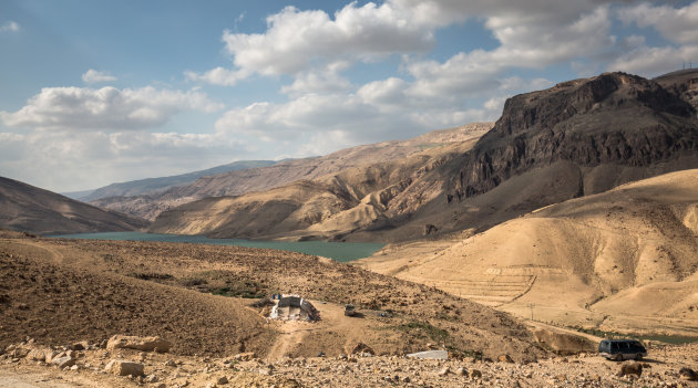 Uitzicht over Wadi Mujib