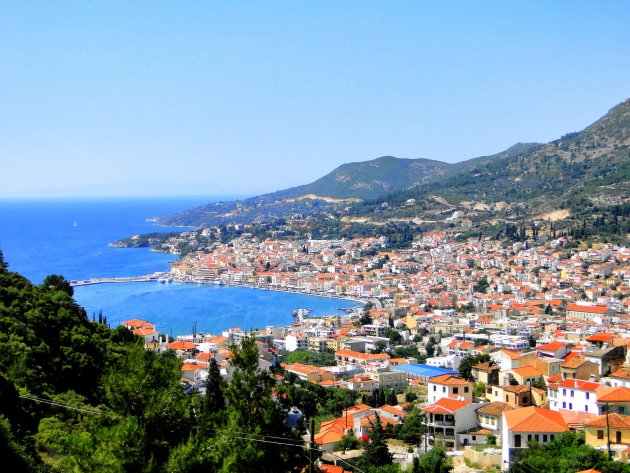 Uitzicht op Samos stad