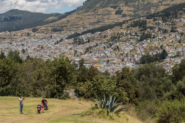 Uitzicht over Quito vanaf El Panecillo