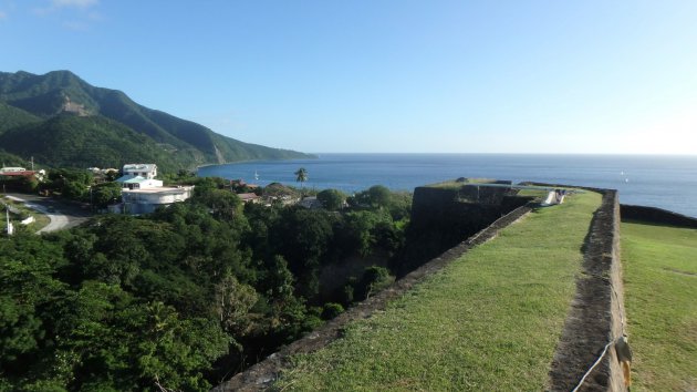 Uitzicht vanaf Fort Louis Delgrès, 